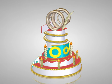 Birthday Cake 3D Print Model