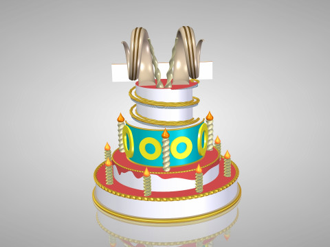 Birthday Cake 3D 프린트 모델