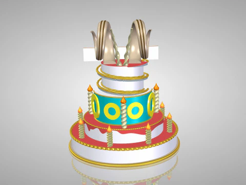 Birthday Cake 3D Print Model