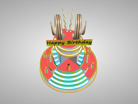 Birthday Cake 3D 프린트 모델