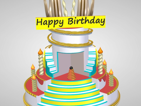 Birthday Cake 3D 프린트 모델