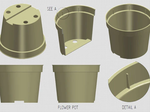 Flower Pot 3D Print Model