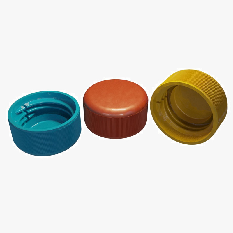Plastic Bottle Cap Modello di stampa 3D .c4d .max .obj .3ds .fbx .stl .blend
