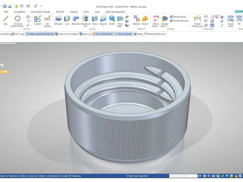 Plastic Bottle Cap 3D Print Model