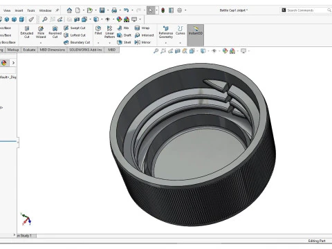 Plastic Bottle Cap 3D Print Model
