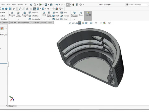 Plastic Bottle Cap 3D Print Model