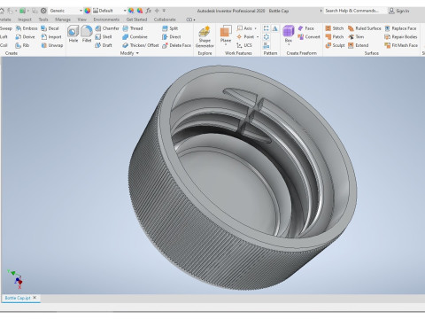 Plastic Bottle Cap Modello di stampa 3D