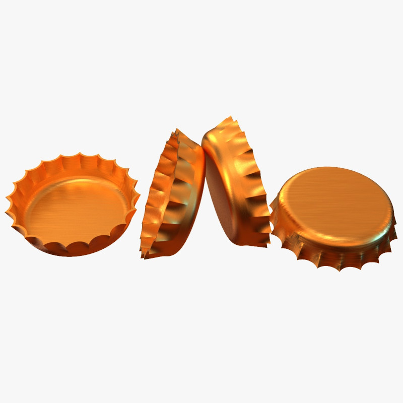 Bottle Cap 3Dプリントモデル .c4d .max .obj .3ds .fbx .stl .blend 