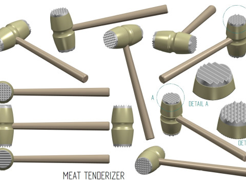 Meat Tenderizer Modelo de Impressão 3D