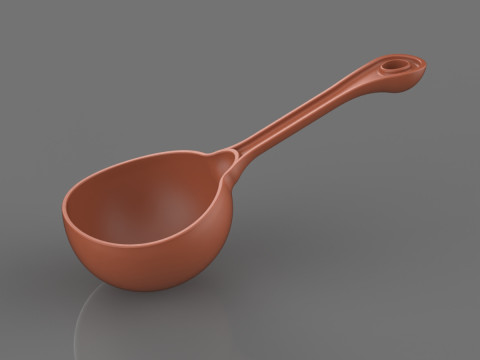 Ladle Spoon 3D Print Model