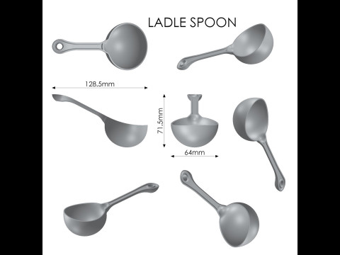 Ladle Spoon 3D Print Model