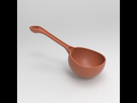 Ladle Spoon 3D Print Model