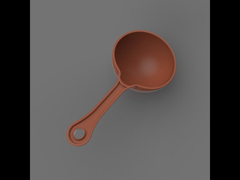 Ladle Spoon 3D Print Model