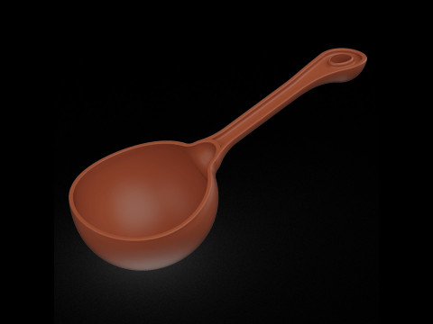 Ladle Spoon 3D Print Model