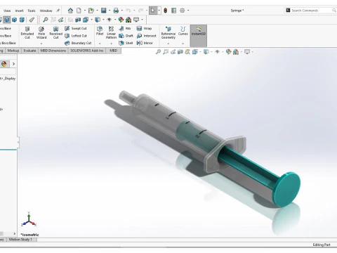 Syringe 3D Print Model