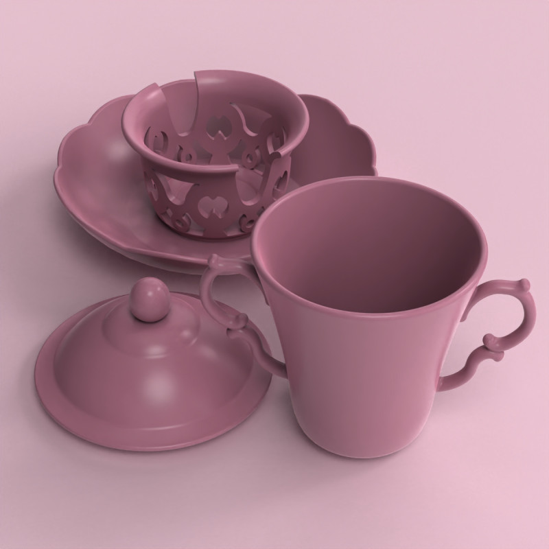 Chocolate Cup 120 ml 3D 프린트 모델 .c4d .max .obj .3ds .fbx .stl .blend 