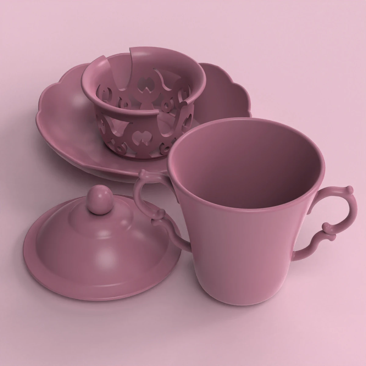 Chocolate Cup 120 ml 3D Print Model .c4d .max .obj .3ds .fbx .stl .blend 