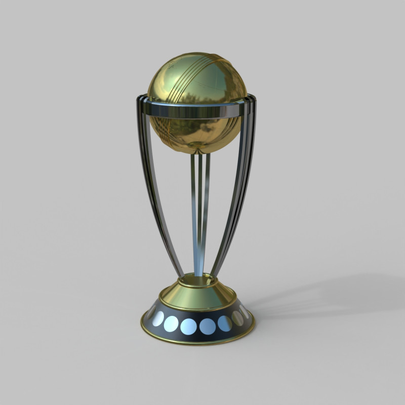 ICC Cricket World Cup Trophy 3D Baskı Modeli .c4d .max .obj .3ds .fbx .stl .blend