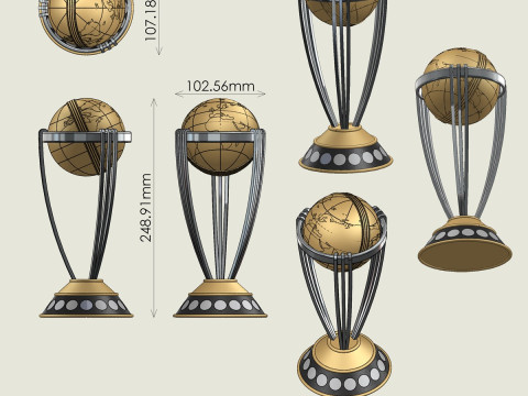 ICC Cricket World Cup Trophy 3D Baskı Modeli