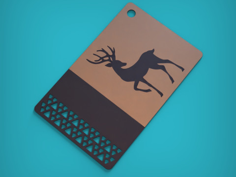 Deer Keychain 3D Print Model