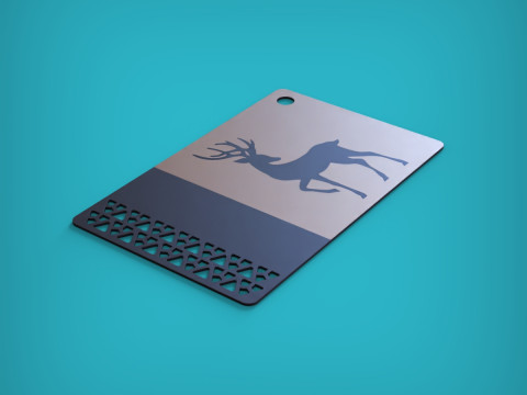 Deer Keychain 3D Print Model