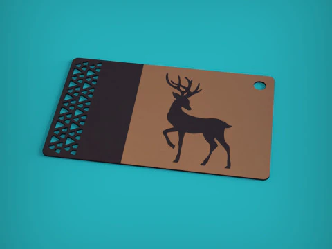 Deer Keychain 3D Print Model