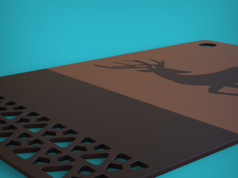 Deer Keychain 3D Print Model