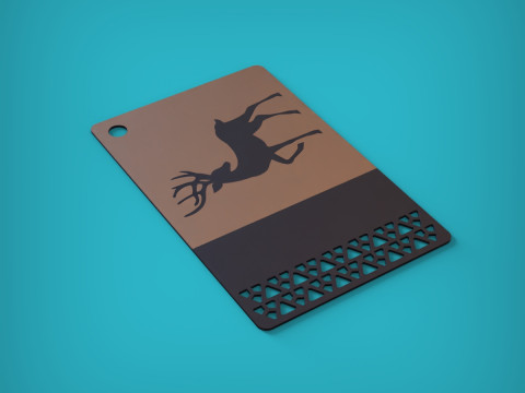 Deer Keychain 3D Print Model