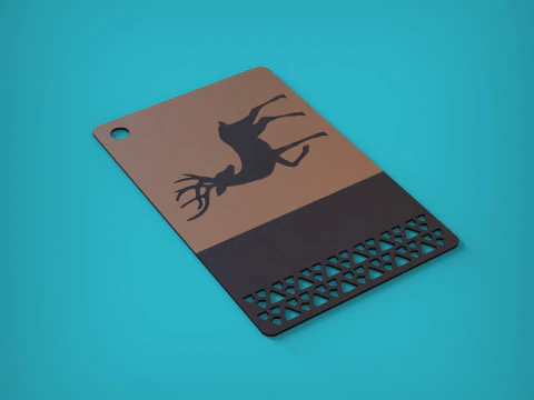 Deer Keychain 3D Print Model