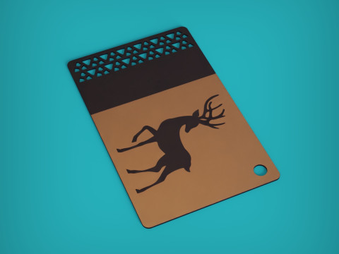 Deer Keychain 3D Print Model