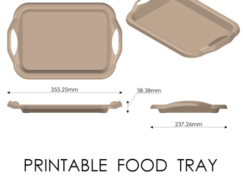 Plateau de nourriture Modèles 3D en vedette