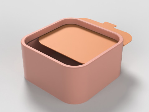 Box mit Schiebedeckel 3D Druckmodell