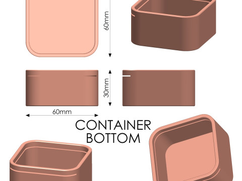 Box mit Schiebedeckel 3D Druckmodell