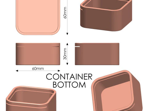 Box with Sliding Lid 3D Print Model