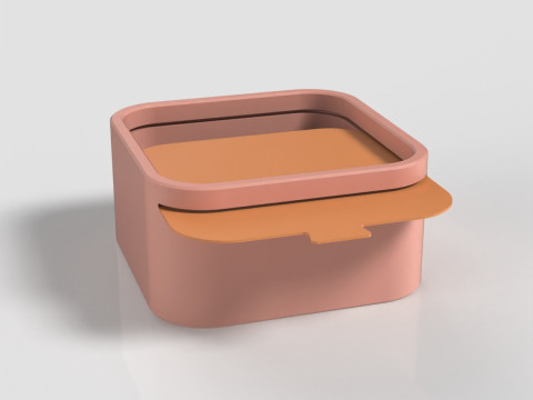 Box mit Schiebedeckel 3D Druckmodell