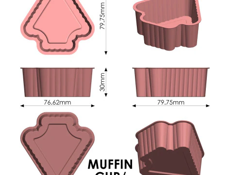 Muffin Cup 3D Print Model