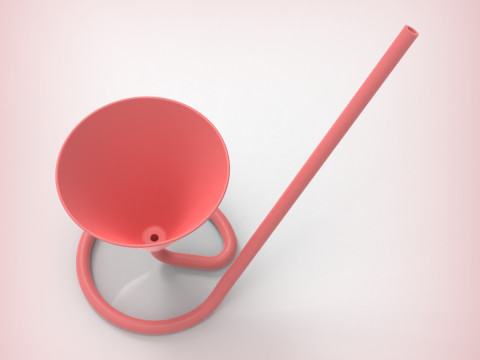 Чашка со встроенной соломинкой 3D Принт Модель