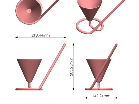 Чашка со встроенной соломинкой 3D Принт Модель