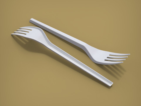 포크 3D 프린트 모델