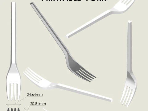 Fork 3D Print Model