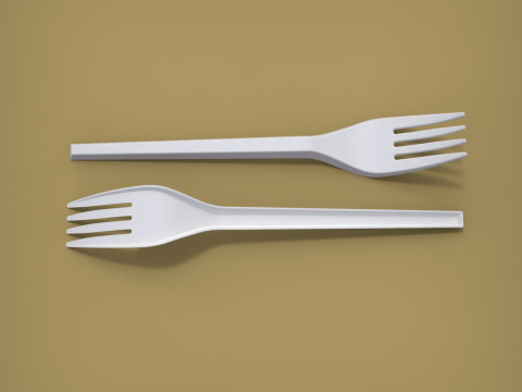 포크 3D 프린트 모델