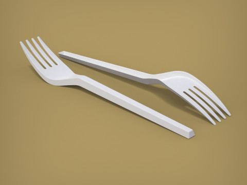 포크 3D 프린트 모델