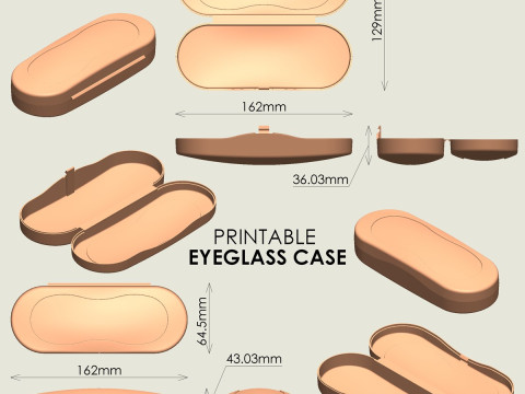 Estojo de óculos Modelo de Impressão 3D