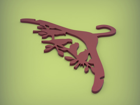 衣架 3D 打印模型