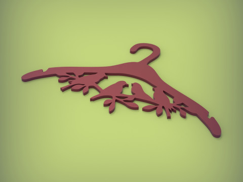 衣架 3D 打印模型