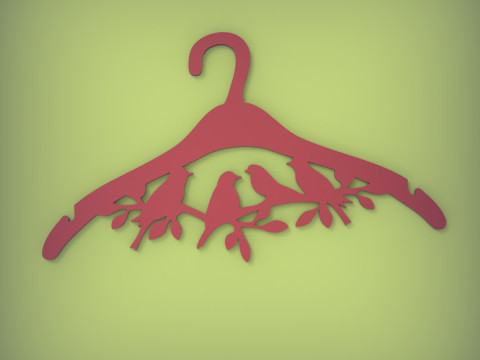 衣架 3D 打印模型