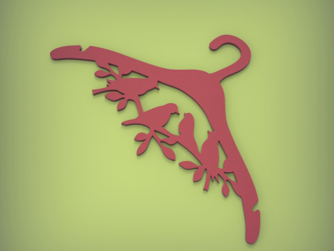衣架 3D 打印模型