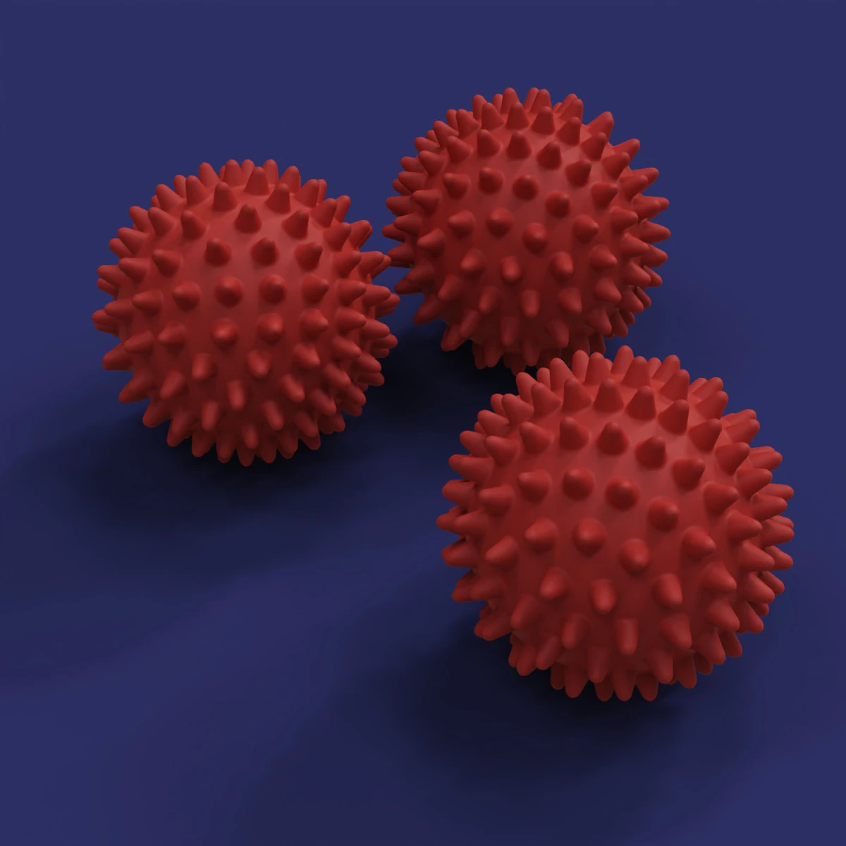 Spiked Massage Ball 3D Print Model .c4d .max .obj .3ds .fbx .stl .blend 