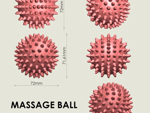 Spiked Massage Ball 3D Print Model