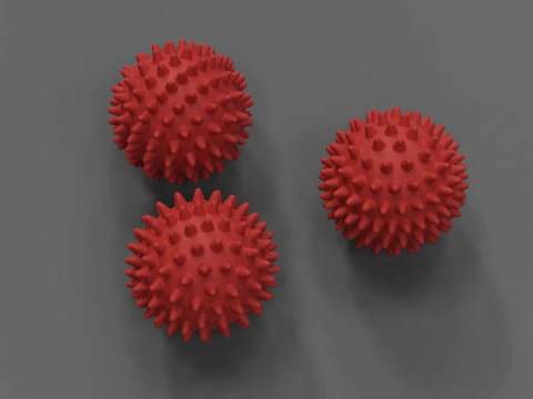 Spiked Massage Ball 3D Print Model